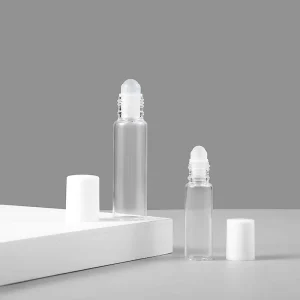 5ML 10ML Clear Glass Roll-On Bottles Refillable Leakproof Portable Cosmetic Containers For Essential Oils Serums Perfume