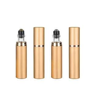 5ML Titanium Gold Stainless Steel Roll On Glass Bottle for Perfume Oil and Skin Care Serum