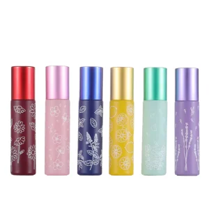 5ml 10ml 15ml 20ml 30ml 50ml 100ml Glass Roll on Perfume Bottles Metal Steel for Empty Portable Shape Bottle Patterns