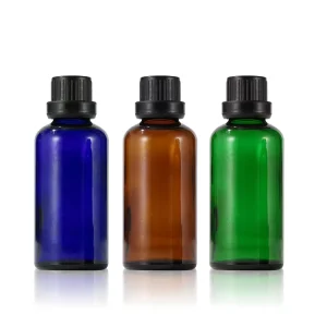 5ml 10ml 15ml 20ml 30ml Amber Clear Black Pink Euro Dropper Essential Oil Glass Bottle with Tamper Evident Cap Orifice Reducer
