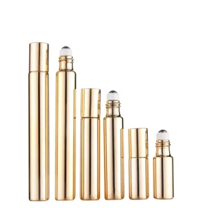 5ml 10ml 15ml Screw Cap Cylinder Glass Roll on Perfume Bottles with Screen Printing 100pcs MOQ