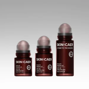 5ml 10ml 20ml 30ml 50ml Clear Gold Stamp Roll-On Glass Bottles for Perfume Essential Oil Skin Care Cosmetics Packaging