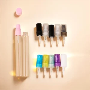 5ml 10ml Amber Glass Perfume Bottles with Roll on Pump Sprayer Stopper & Empty Dropper Essential Oil Bottle Packaging