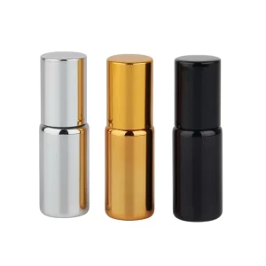 5ml 10ml Eco Friendly Perfume Roll On Bottle Frosted Matte Black Crystal Essential Oil Roller for Glass Bottle 100pcs