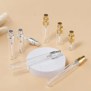 5ml 10ml Empty Borosilicate Glass Perfume Bottles with Pump Sprayer Screen Printing Custom Logo Travel Friendly Men’s