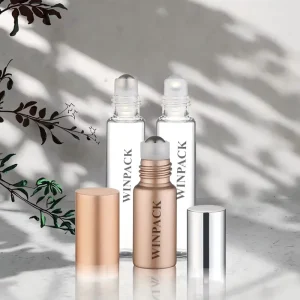 5ml 15ml Perfume Glass Roll on Bottles with Screen Printing for Essential Oil Packaging
