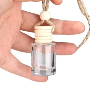 5ml 8ml 10ml Glass Car Hanging Perfume Bottle Cylindrical Car Perfume Pendant Car Aromatherapy