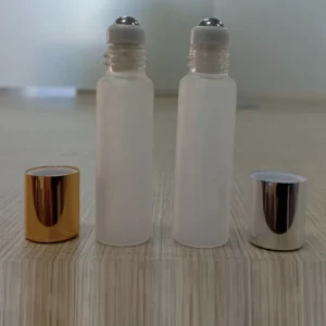 5ml Frosted Matt Roll on Bottle with Stainless Steel Roller and Gold or Silver Cap for Essential Oil