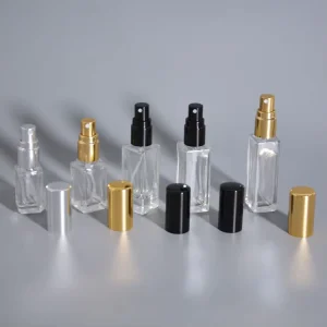 5ml Mini Square Travel Size Perfume Bottle Thick Clear Portable for Screen Printing Empty Clear Square
