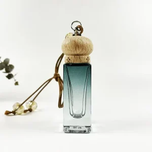 5ml Refillable Long Square Car Hanging Perfume Bottle with Gradient Glass