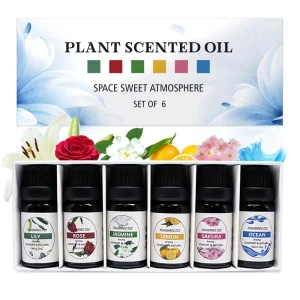 6 Bottles Pack Popular Perfume Concentrated Fragrance Oils Essential Oils for Diffuser Machine with Rose Jasmine