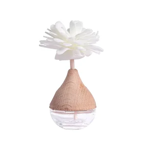 6ml Clear Glass Car Diffuser Bottle Air Freshener Perfume Glass Fragrance Aroma Car Diffuser Bottle with Wooden Cap