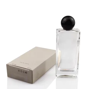 75ml Good Quality Clear Glass Custom Logo Men’s Empty Body Spray Cologne Oil Perfume Bottle with Cap and Packaging Box