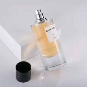80ml Fragrance Empty Glass Perfume Atomizer Spray Cylinder Bottles with Magnetic Cap and Mist Pump Heavy Base Sealing Type
