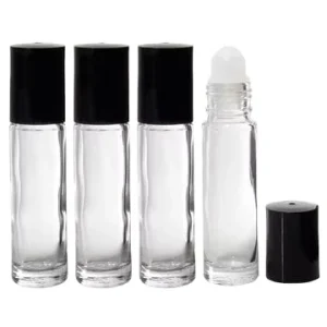 8ml 10ml Glass Roll-On Bottles for Perfume Essential Oil Stainless Steel Roller Ball Skin Care Cream Screen Printing
