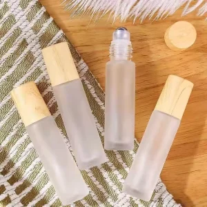 8ml 10ml High Quality Perfume Roll On Bottle Perfume Essential Oil Glass Roller Ball Pink Coffee Empty Bottle