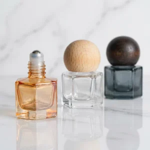 8ml Glass Round Roll-On Bottles Screw Cap Matte Finish Refillable Empty Containers for Essential Oils Cologne DIY Cosmetic Use
