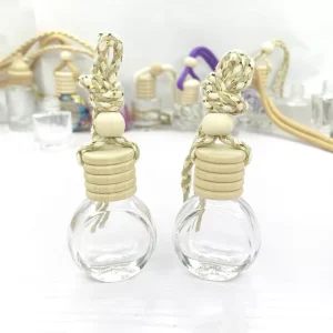 8ml Hanging Car Air Freshener Pendant Perfume Aromatherapy Vials Thick Oblate-Style Car Perfume Diffuser Bottle