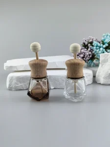 8ml Rhombus Shape Hanging Essential Oil Diffuser Paper Perfume Bottle Car Air Freshener Vehicle Liquid Aromatherapy