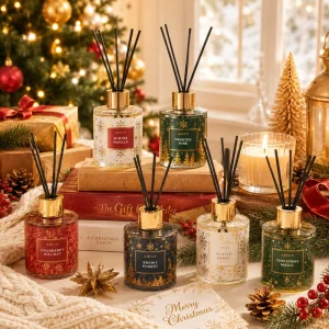 AIKUN High Quality Factory Direct OEM ODM Custom Logo Christmas Style Reed Diffuser For Luxury Home Fragrance Gift Set