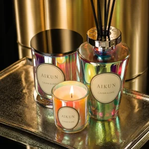 AIKUN Low MOQ Factory Reed Diffuser Aroma Spray Long Burn Candle Premium Packaging Gift Set