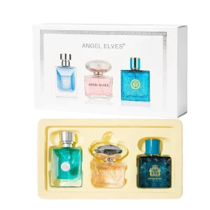 Men’s and Women’s 3-Piece Perfume Set, Long-Lasting Light Fragrance, Honeysuckle, Milk, Geranium, Hyacinth and Benzoin, Model AL45