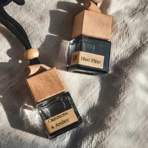 Air Freshener Car Custom Logo Small 5ml 8ml 10ml Car Perfume Bottle Square Diffuser Black Car Diffuser Glass Bottle with Box