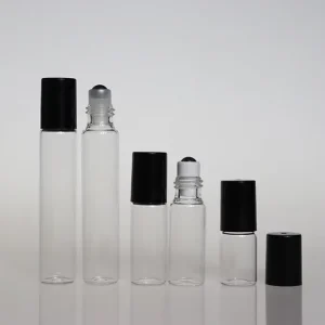 Amber Glass Perfume Roll On Bottle Mini Roller Ball Essential Oil Bottle 1ml 2ml 3ml 5ml 10ml Steel Roller Ball Bottle
