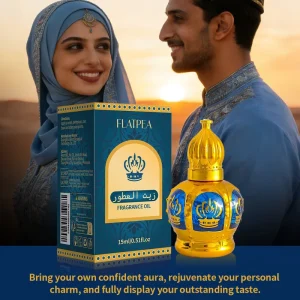 Arabic Perfume Oil Roll On Floral Woody Scent with Jasmine Rose Cedarwood Tonka Bean and Oakmoss Long Lasting 15ml 0.51FL.oz