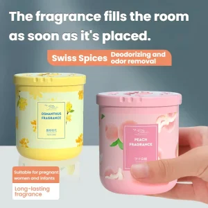 Aromatherapy Fragrance Flameless Solid Reed Diffuser Home Efficient Odor Eliminating Gel Car Perfume Air Freshener