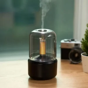 B2B New Yoga Room Candlelight Fragrance Diffuser Quiet Sleep Spray Humidifier Mini Essential Oil Perfume Machine