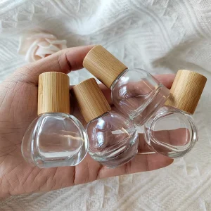 Bamboo Lids Roll on Glass Bottle 9ml 10ml 11ml 13ml with Steel Roller for Essential Oils Perfumes Packaging Bottle
