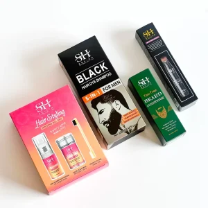 Beard Hair Wash Packaging Custom Printed Recyclable Paper Box for Beard Wash Care Softens Beard Shampoo Paper Packaging Boxes