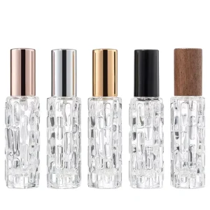 Bitter Gourd Shaped Perfume Bottle 10ml Glass Spray Refillable C008 Full Page Plastic Sealed