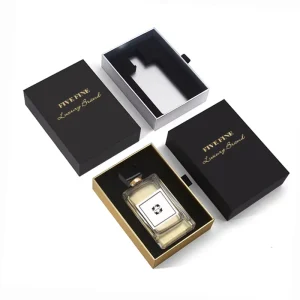 Black Matte Solid Handmade Cosmetic Perfume Box Packaging Embossing Luxury Nail Polish Oil Skin Care Serum Candles