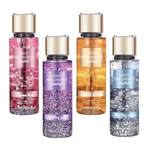BodyPhilosophy Women’s 250ml Long Lasting Orange Jasmine Fragrance Body Spray Dreamy Sparkling Perfume Mist Splash for Daily