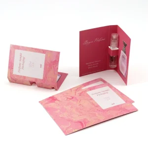 Book Shape 1ml 2ml Spray Fragrance Bottle Perfume Paper Testing Strips Custom Perfume Sample Card