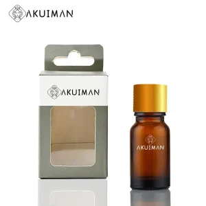 Brown Glass Essential Oil Dropper Bottle with White Cylinder Box