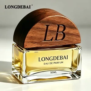 CE Certified Custom Empty Square Perfume Spray Bottle 30ml 50ml 100ml Clear Crimp Perfume Glass Bottle with Wooden Lid