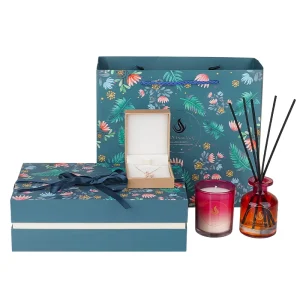 Candle Gift Set Luxury Private Label Glass Bottle Home Fragrance Reed Diffuser Set With Gift Box