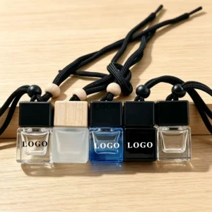 Car Aromatherapy Essential Oil Diffuser Bottle Car Air Freshener Bottle Empty Hanging Perfume Bottle Fragrance Decor Accessories