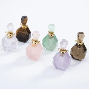 Children’s Natural Gemstone Crystal Perfume Bottle Pendants Gift GRS Certified
