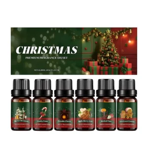Christmas Gift 10ml Aroma Oil Aromatherapy Synergy Blend Aroma Fragrance Oil Set for Atmosphere Diffuser