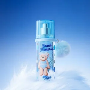Citrus Fresh Body Spray 100ml Women Body Mist Teddy Bear Beaded Chain Design Long Lasting Summer Beach