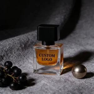 Classic Square Style Empty Transparent 30ml 50ml 100ml Glass Perfume Bottle with Black Cap