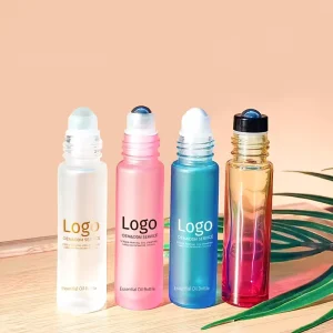 Clear Amber 10ml Roll on Bottle for Antiperspirant Lotion or Perfume with Roll on Ball and Caps