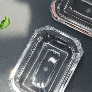 Clear Brushed Acrylic Soap Dish Bathroom Accessories Soap Holder for Hotels Bath & Toilet Supplies