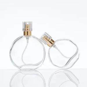 Clear Glass Perfume Spray Bottles 30ml/50ml/100ml Custom Logo Screen Printing Pump Cap Car Aromatherapy Bottle
