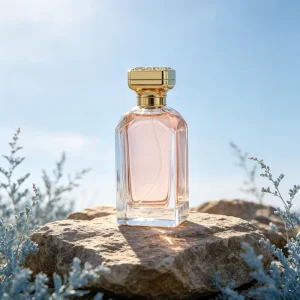 Clear Glass Refillable Perfume Bottle Rectangular Empty Atomizer Spray 100ml Recyclable Glass with Box Packaging