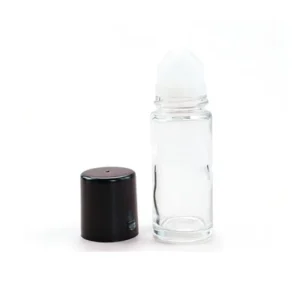 Clear Glass Roller Bottle with Screw Cap Essential Oil Bottle Refillable Perfume Bottle Packaging